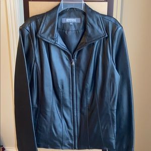NWT Kenneth Cole black leather jacket. XL